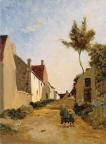 Village Street at Chailly - Frederic Bazille