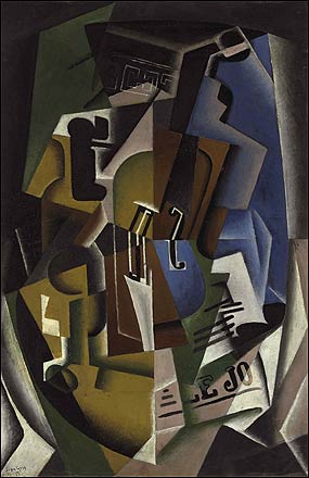 Violon et journal - Juan Gris