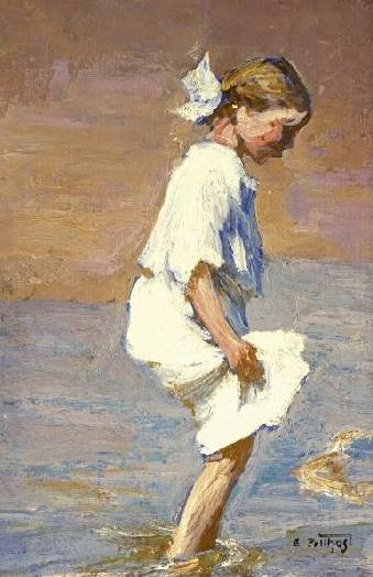 Wading at the Shore - Edward Henry Potthast