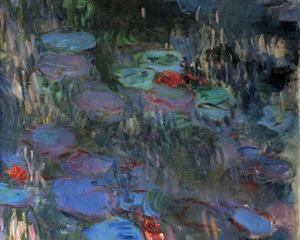Water Lilies Reflections of Weeping Willows 1916-1919 - Claude Monet