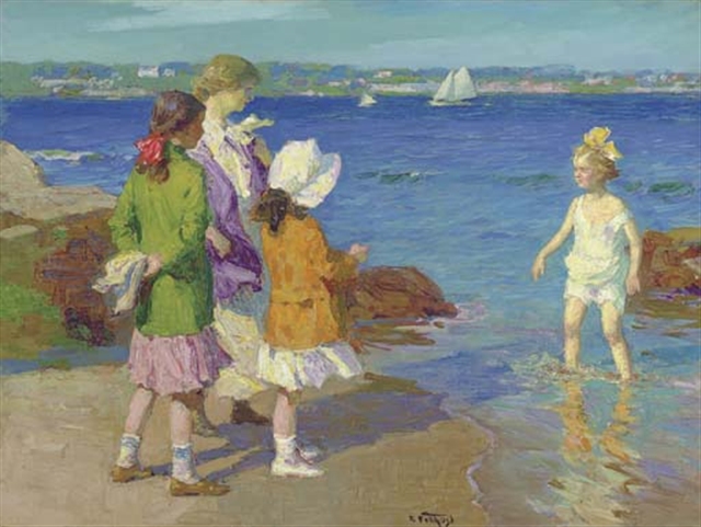 Water's Fine - Edward Henry Potthast