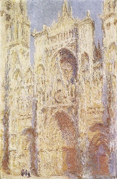 West Facade, Sunlight, Rouen Cathedral 1892 - Claude Monet