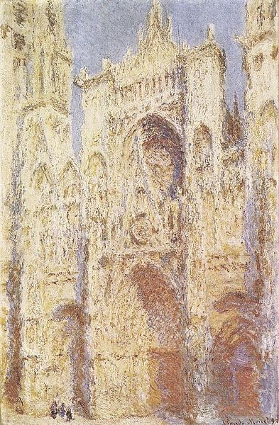 West Facade, Sunlight, Rouen Cathedral 1892 - Claude Monet