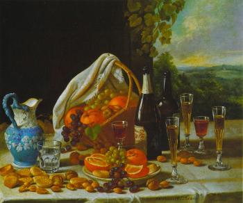 Wine and Fruit - John F Francis