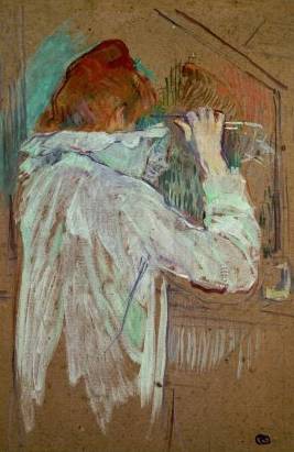 Woman Curling Her Hair - Henri de Toulouse Lautrec