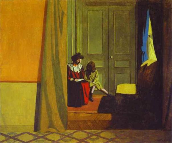 Woman Reading to a Small Girl - Felix Vallotton