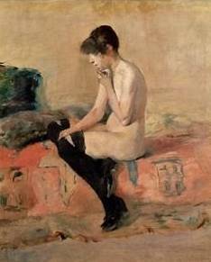 Woman Seated on a Divan - Henri de Toulouse Lautrec