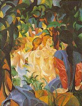 Woman Taking a Bath - August Macke