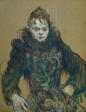 Woman with Black Feather Boa - Henri de Toulouse Lautrec