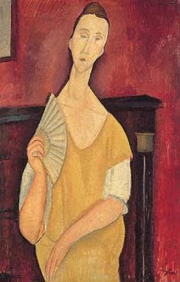 Woman with Fan - Amedeo Modigliani